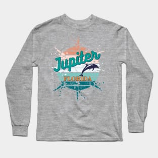 Jupiter Florida Exploding Retro Vintage Sunset Long Sleeve T-Shirt